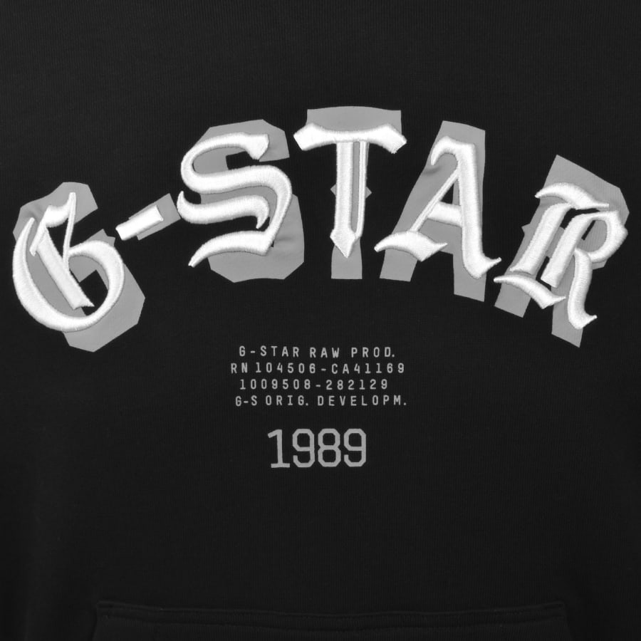 Image number 3 for G Star Logo Hoodie Black