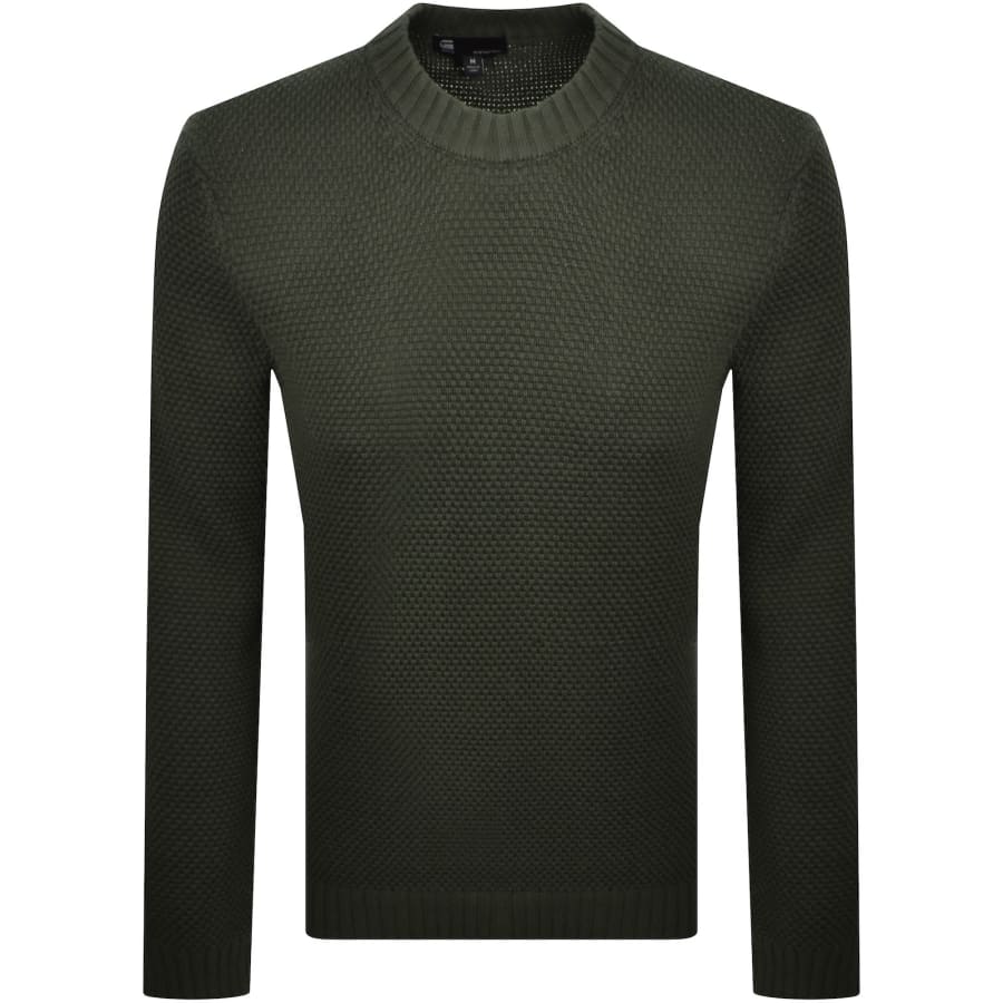 Image number 1 for G-Star Structure Mix Knit Jumper Green