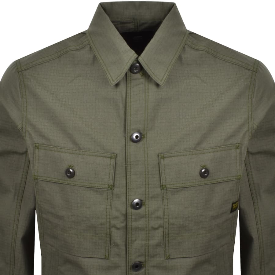 Image number 2 for G-Star Mosa Denim Overshirt Green