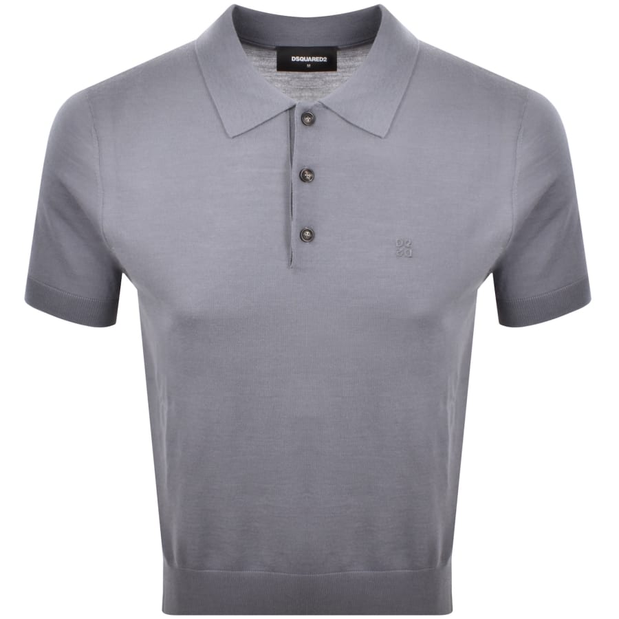 Image number 1 for DSQUARED2 Knit Polo T Shirt Grey