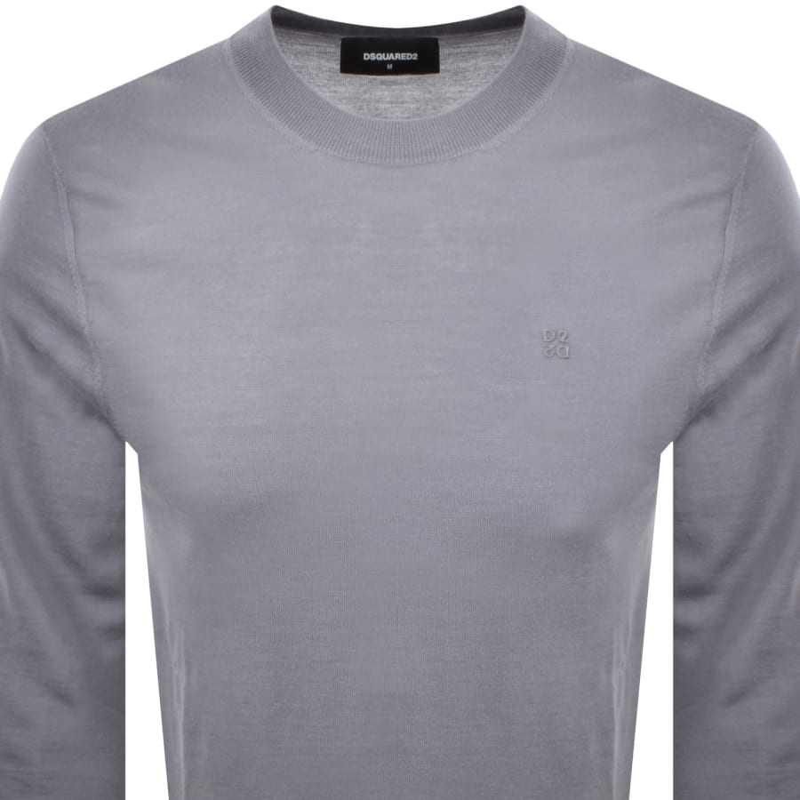 Image number 2 for DSQUARED2 Crew Neck Knit Jumper Grey