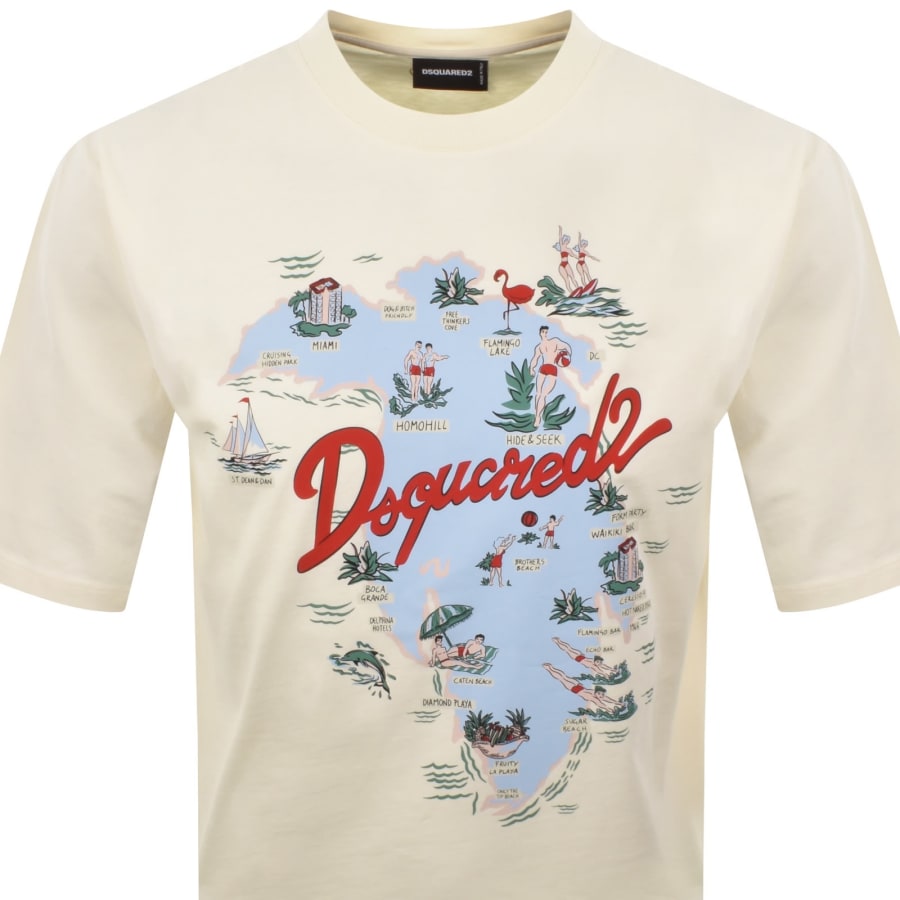 Image number 2 for DSQUARED2 Loose Fit T Shirt Cream