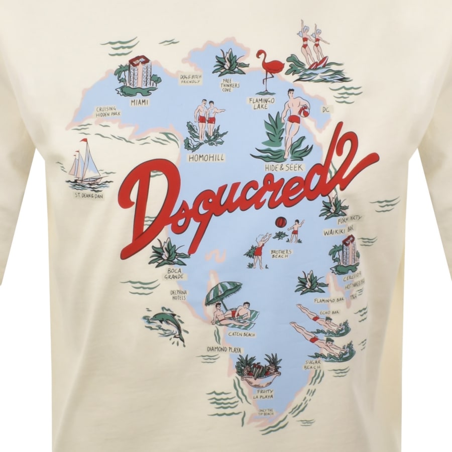 Image number 3 for DSQUARED2 Loose Fit T Shirt Cream