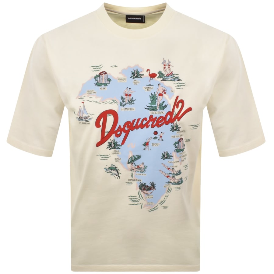 Image number 1 for DSQUARED2 Loose Fit T Shirt Cream