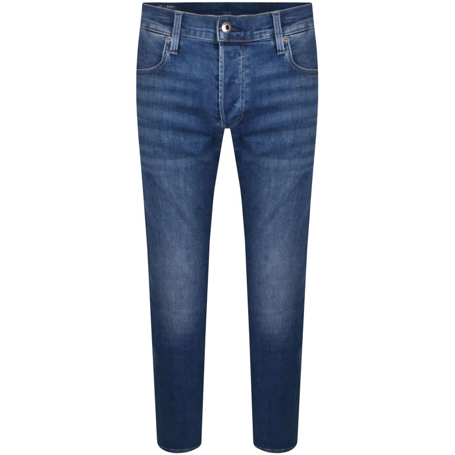 Image number 2 for G-Star 3301 Slim Fit Jeans Mid Wash Blue