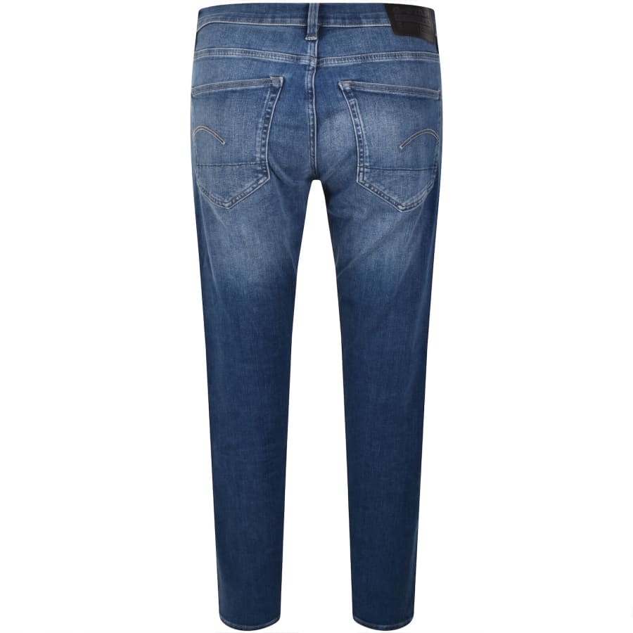 Image number 3 for G-Star 3301 Slim Fit Jeans Mid Wash Blue