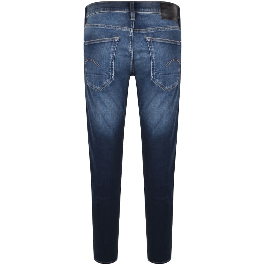 Image number 3 for G-Star 3301 Slim Fit Jeans Dark Wash Blue