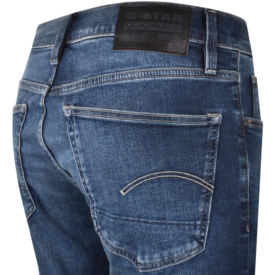 Image number 4 for G-Star 3301 Slim Fit Jeans Dark Wash Blue