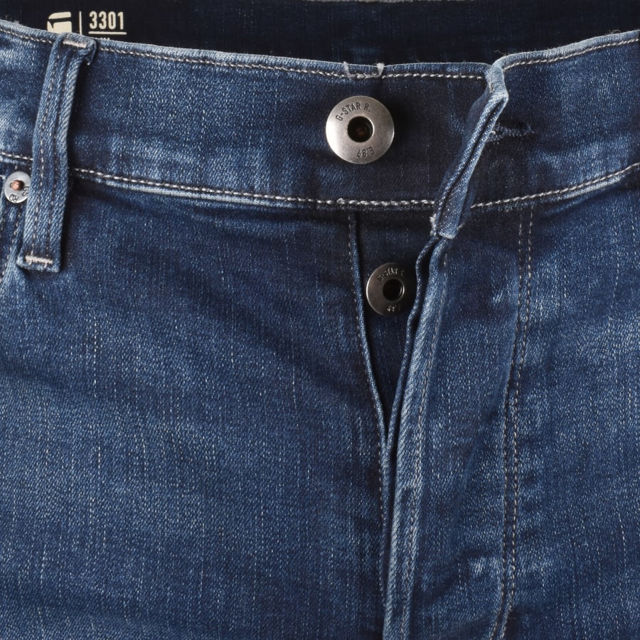 Image number 5 for G-Star 3301 Slim Fit Jeans Dark Wash Blue