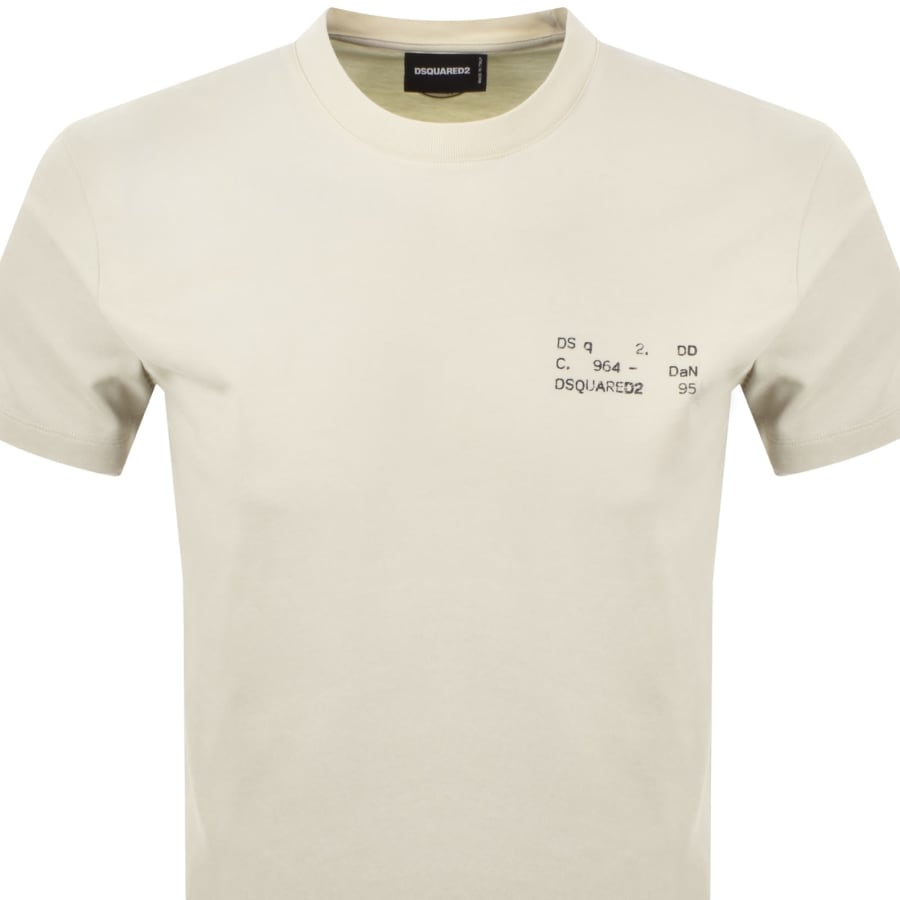 Image number 2 for DSQUARED2 Cool Fit T Shirt Cream