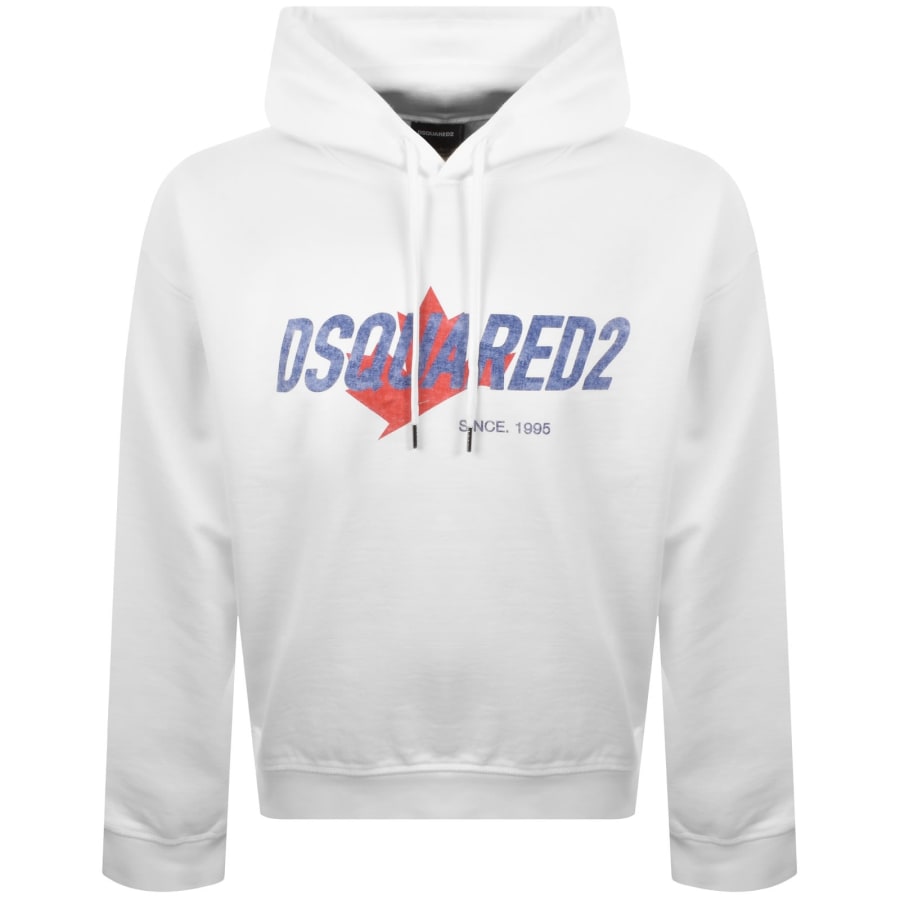 Image number 1 for DSQUARED2 Logo Hoodie White