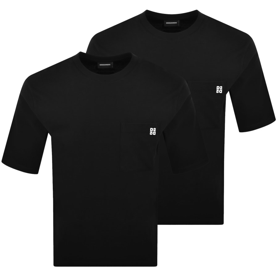 Image number 1 for DSQUARED2 2 Pack T Shirts Black