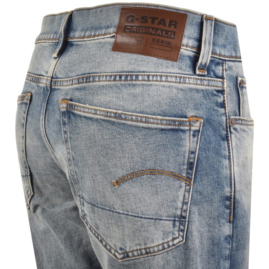 Image number 4 for G-Star 3301 Tapered Jeans Mid Wash Blue