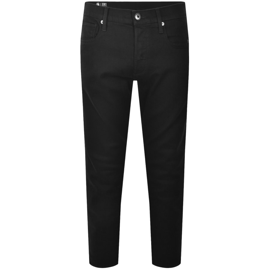 Image number 2 for G-Star 3301 Slim Fit Jeans Pitch Black