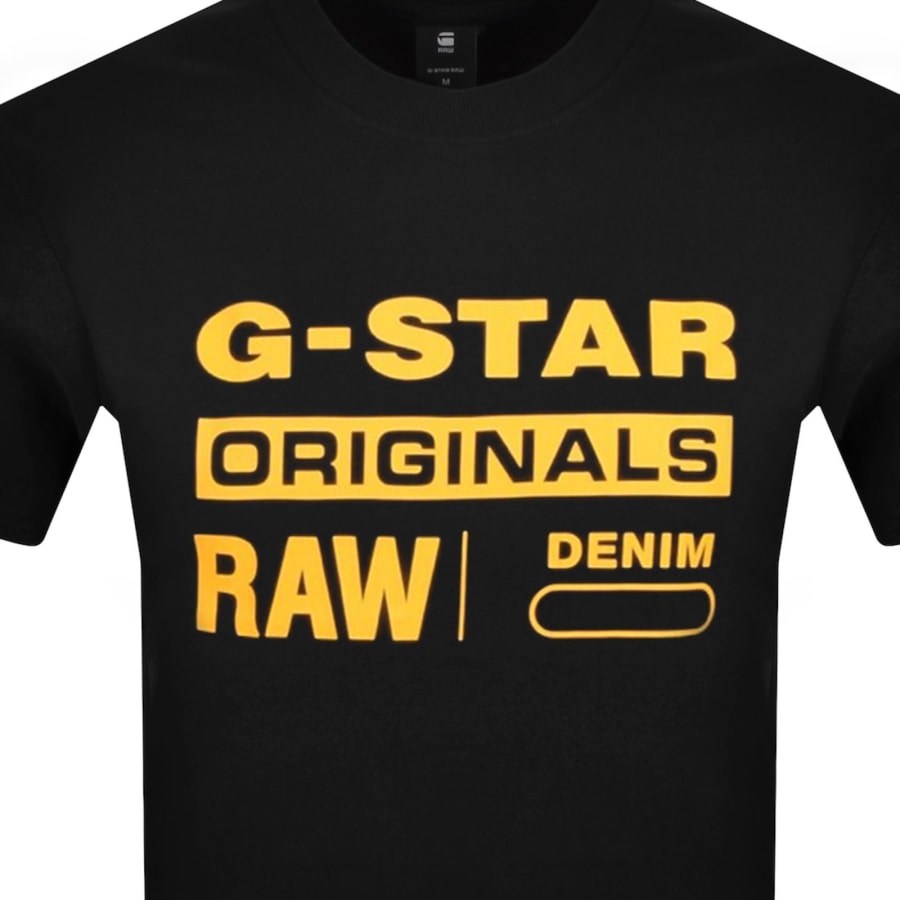 Image number 3 for G-Star Logo T Shirt Black