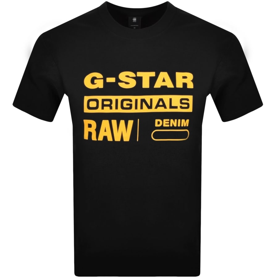 Image number 1 for G-Star Logo T Shirt Black