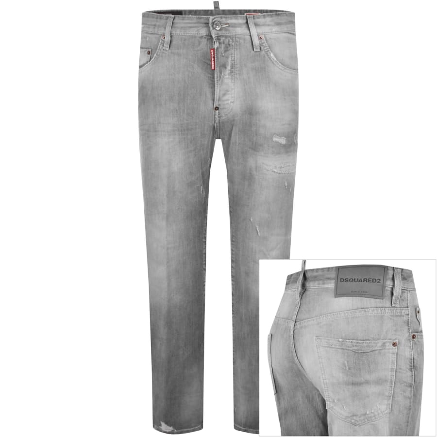 Image number 1 for DSQUARED2 642 Jeans Light Wash Grey