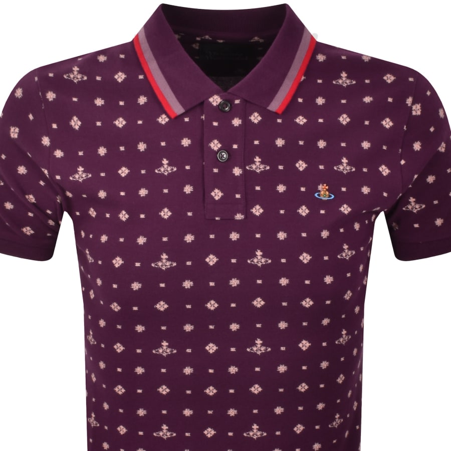 Image number 2 for Vivienne Westwood Classic Polo T Shirt Burgundy