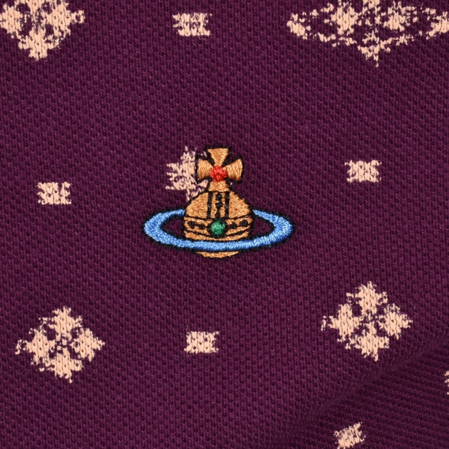 Image number 3 for Vivienne Westwood Classic Polo T Shirt Burgundy