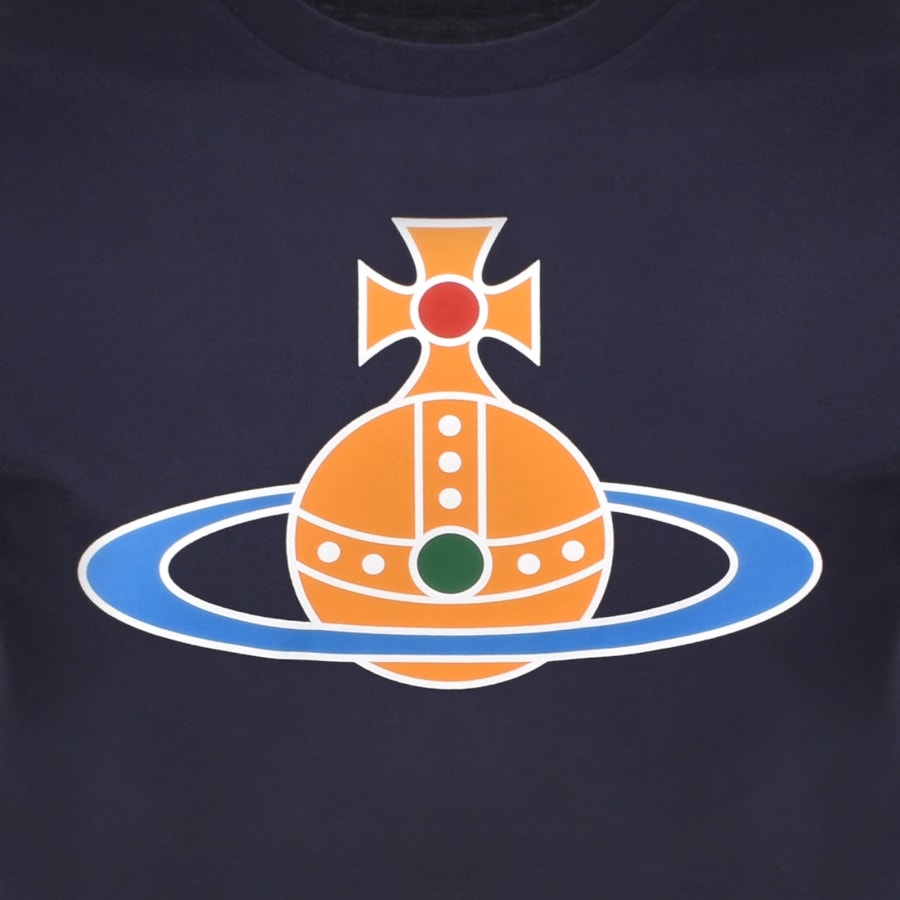 Image number 3 for Vivienne Westwood Orb T Shirt Navy