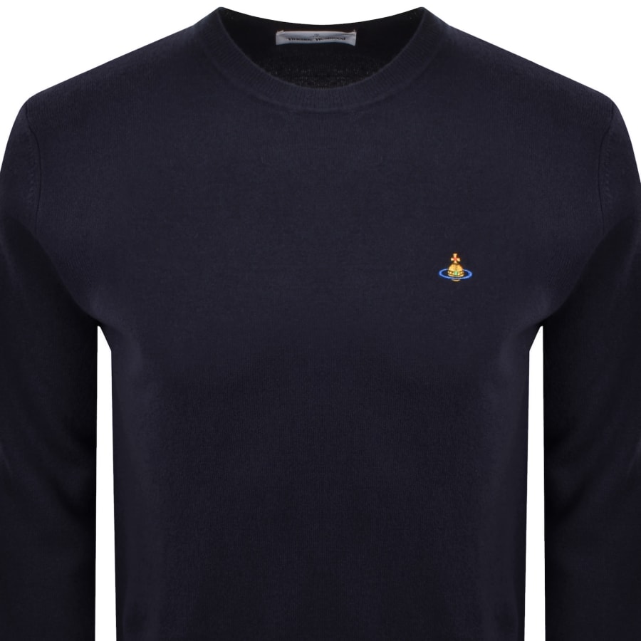 Image number 2 for Vivienne Westwood Alex Round Neck Jumper Navy