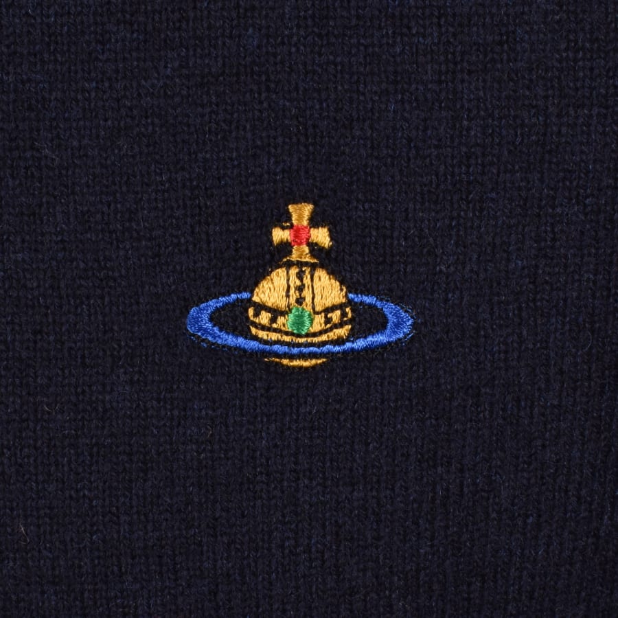 Image number 3 for Vivienne Westwood Alex Round Neck Jumper Navy
