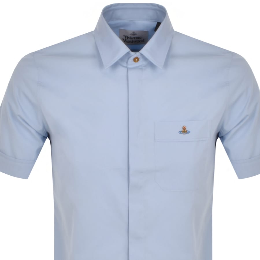 Image number 2 for Vivienne Westwood Classic Short Sleeved Shirt Blue
