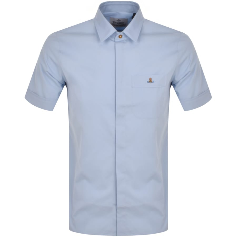 Image number 1 for Vivienne Westwood Classic Short Sleeved Shirt Blue