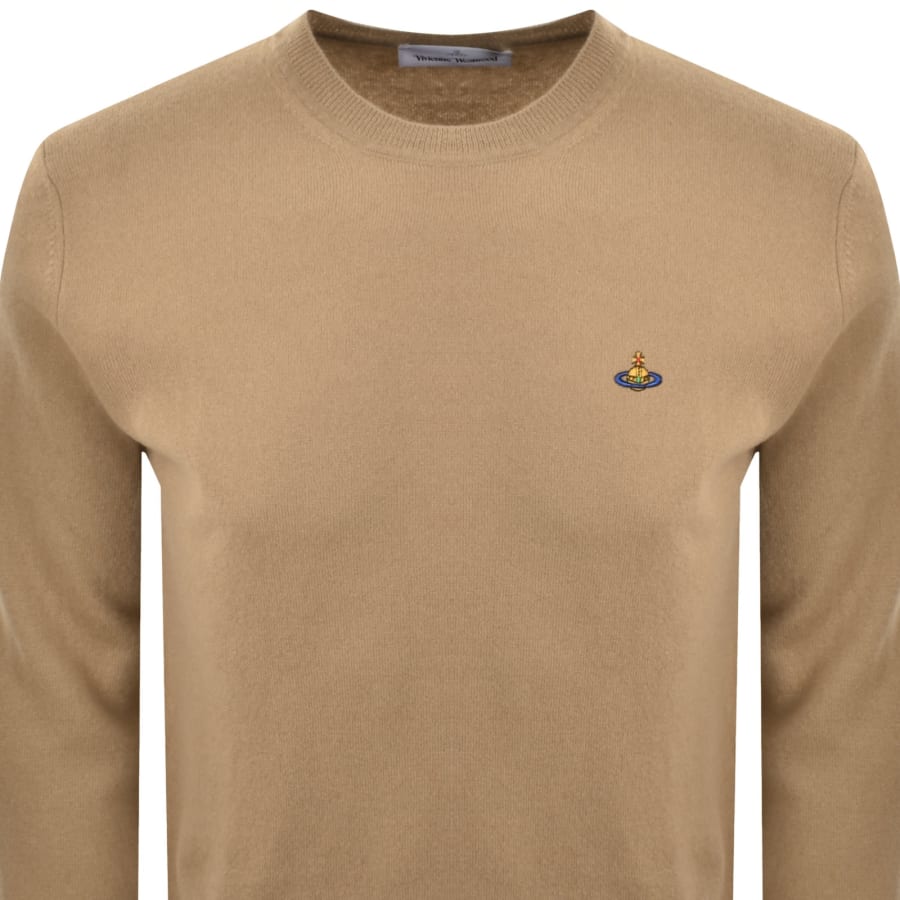 Image number 2 for Vivienne Westwood Alex Round Neck Jumper Brown