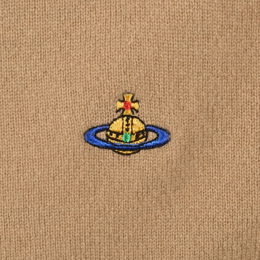 Image number 3 for Vivienne Westwood Alex Round Neck Jumper Brown