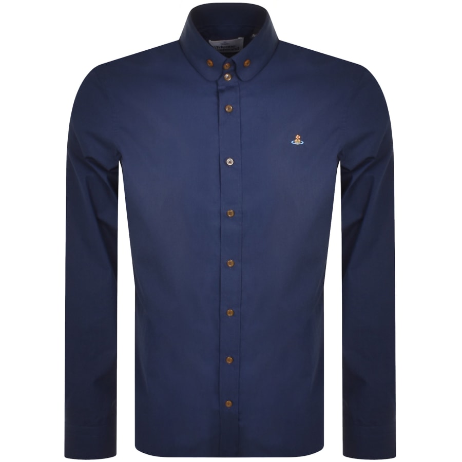 Image number 1 for Vivienne Westwood Krall Long Sleeved Shirt Navy