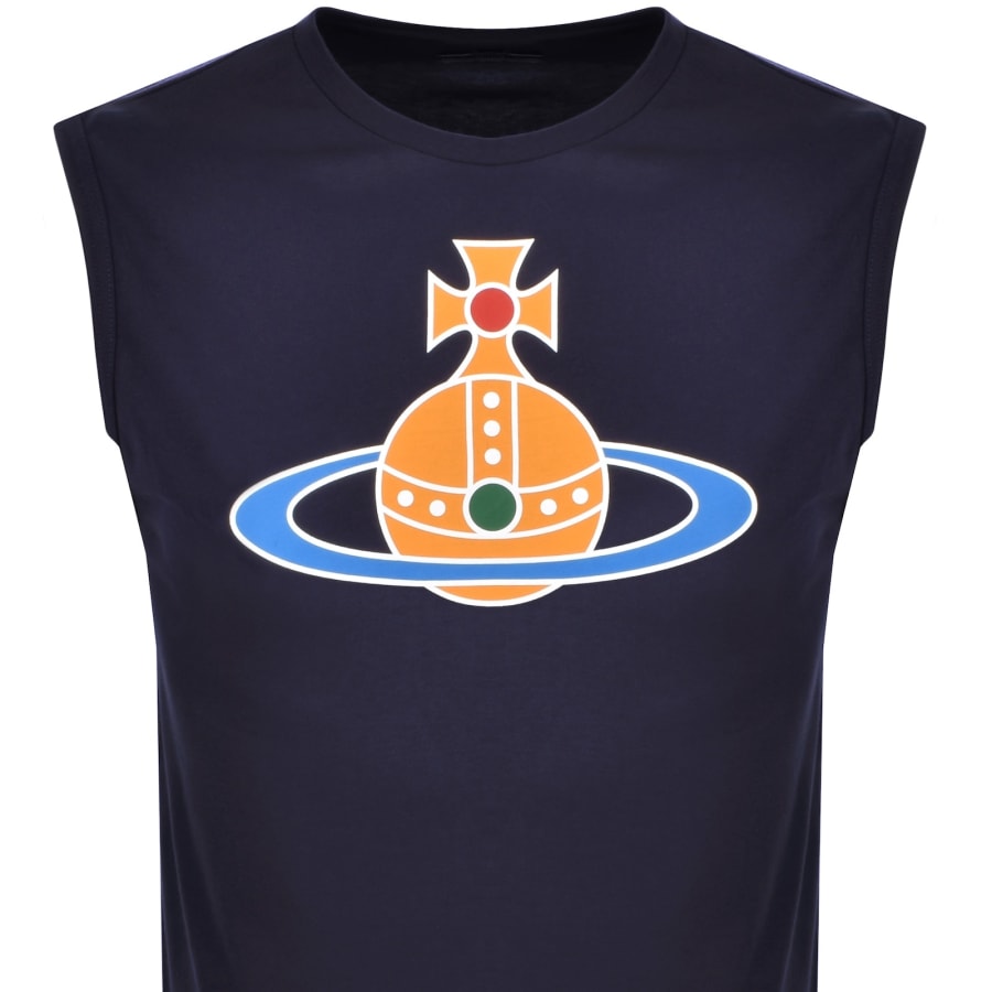 Image number 2 for Vivienne Westwood Orb Muscle Vest Navy