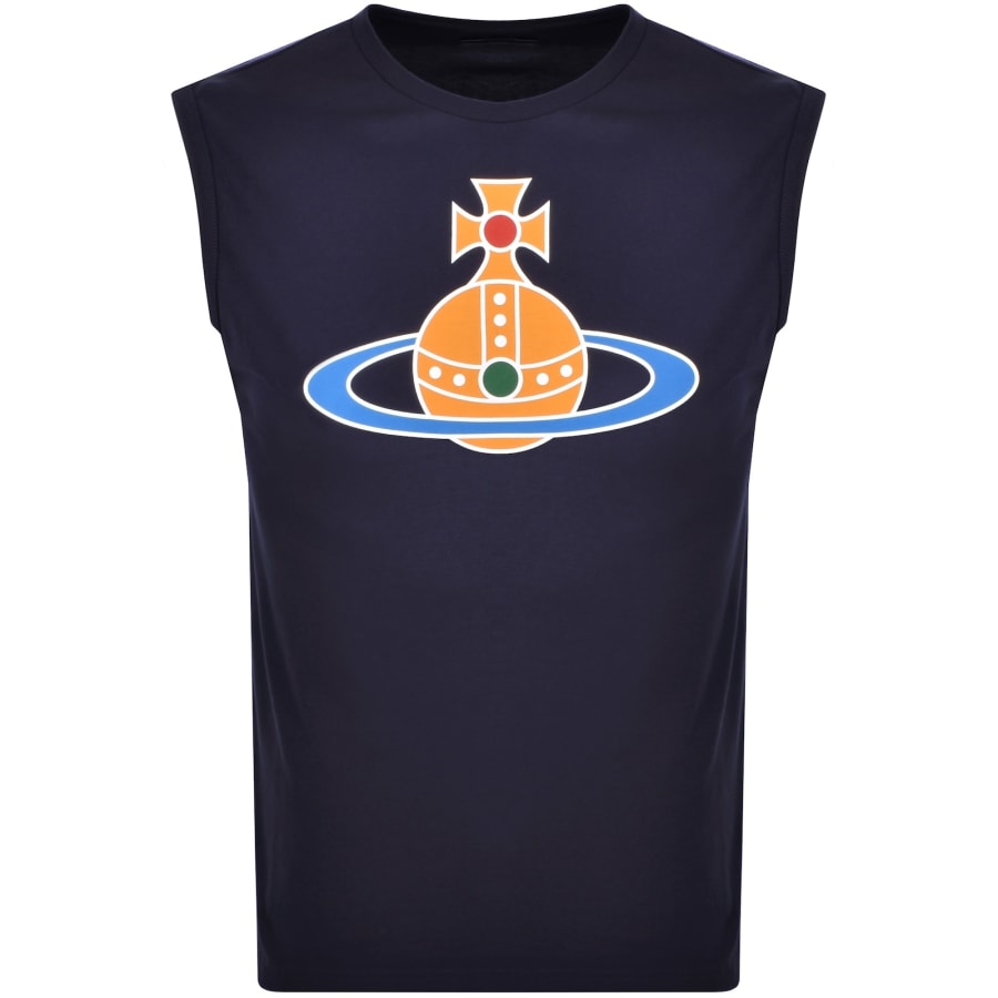 Image number 1 for Vivienne Westwood Orb Muscle Vest Navy
