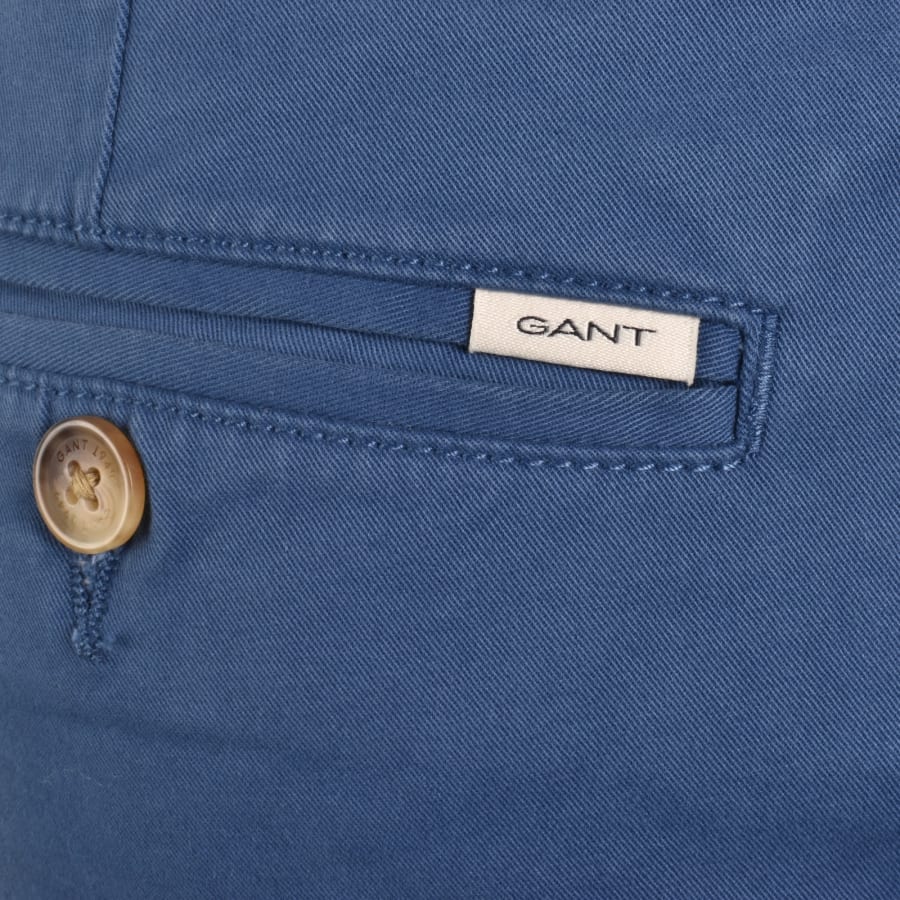 Image number 3 for Gant Slim Light Canvas Chinos Blue