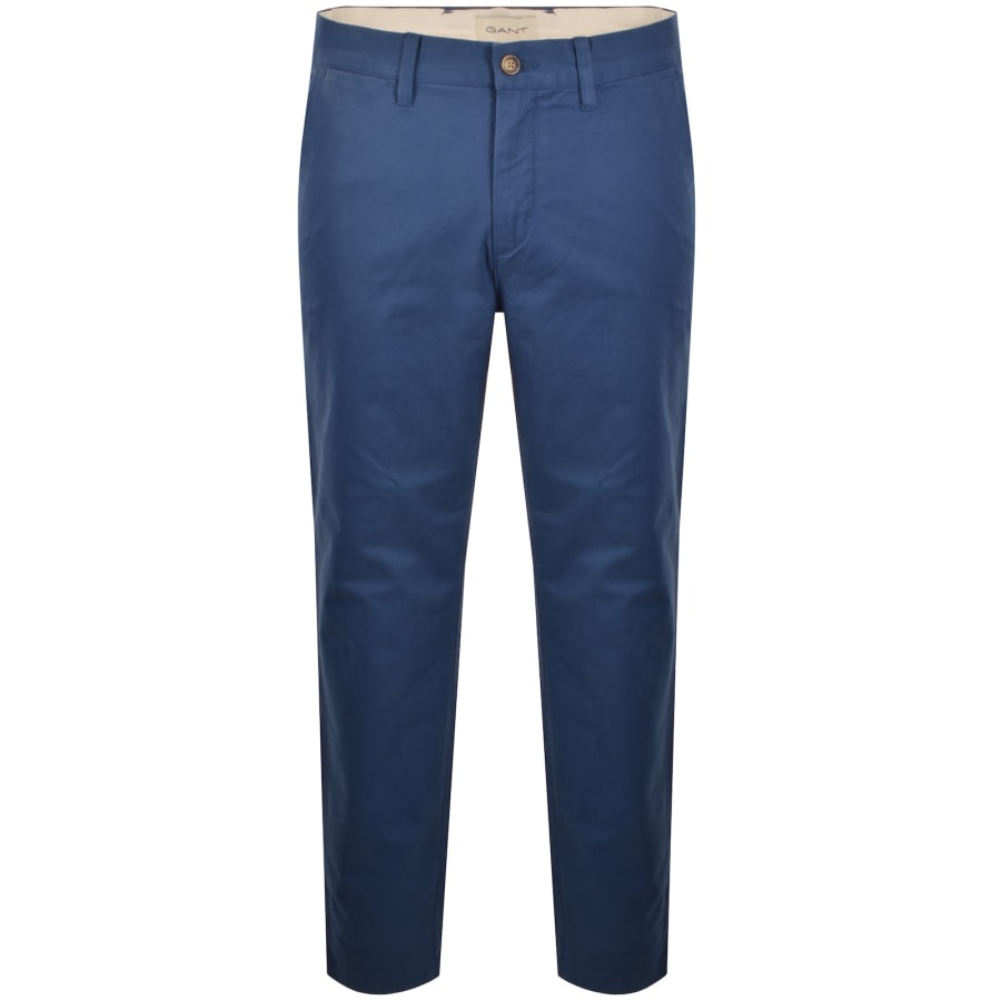 Image number 1 for Gant Slim Light Canvas Chinos Blue