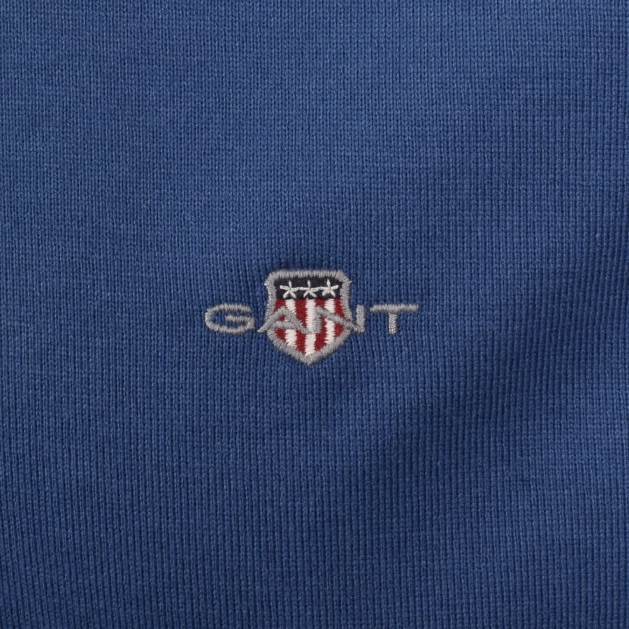 Image number 3 for Gant Striped Rugger Polo T Shirt Blue