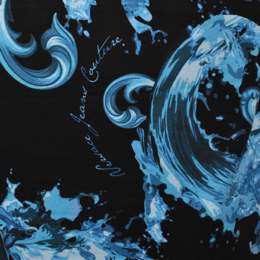 Image number 3 for Versace Jeans Couture Sea Print T Shirt Black