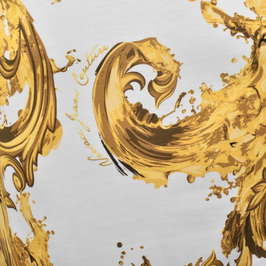 Image number 3 for Versace Jeans Couture Sea Print T Shirt White