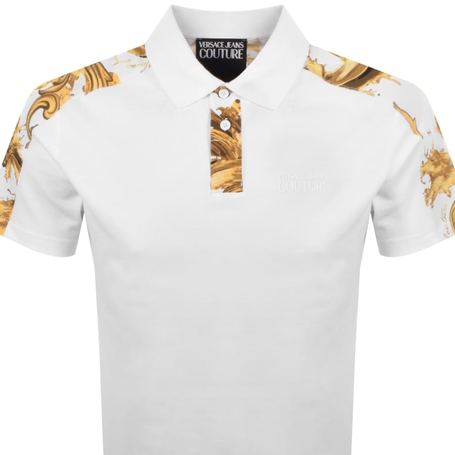 Image number 2 for Versace Jeans Couture Barocco Polo White
