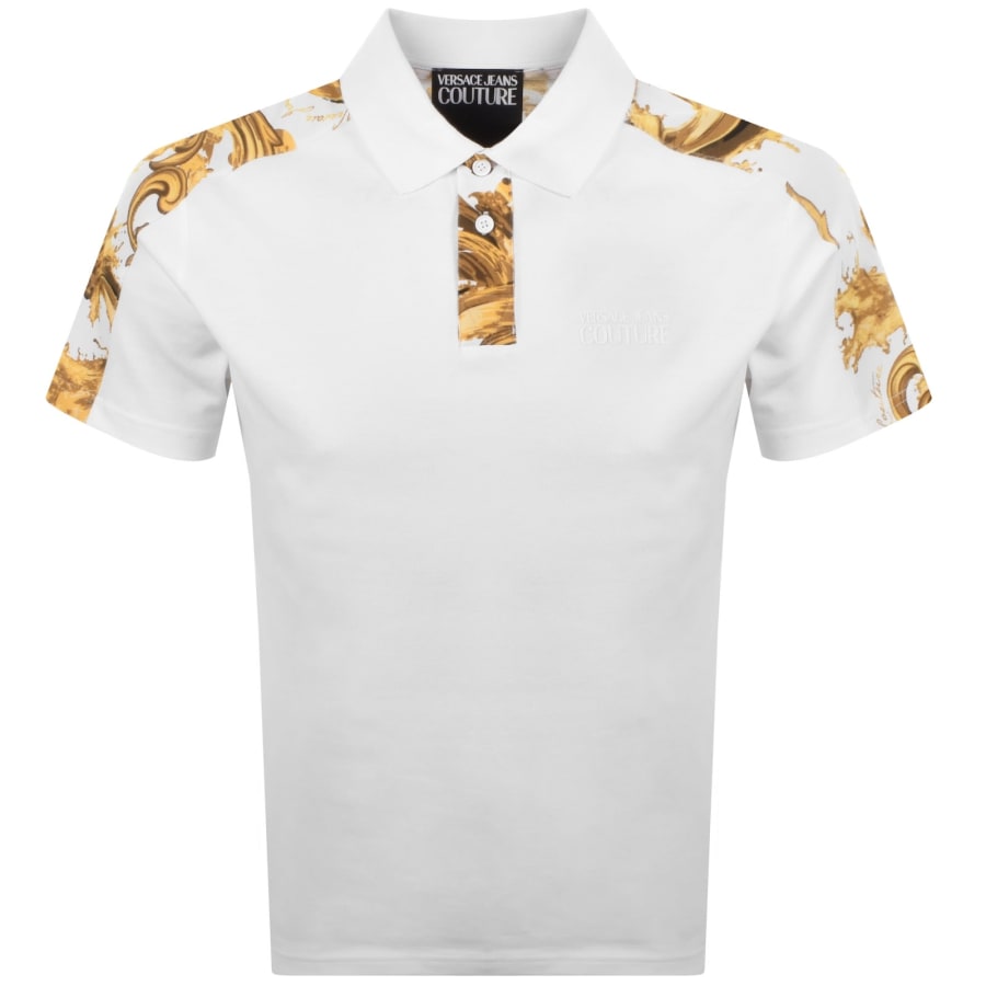 Image number 1 for Versace Jeans Couture Barocco Polo White