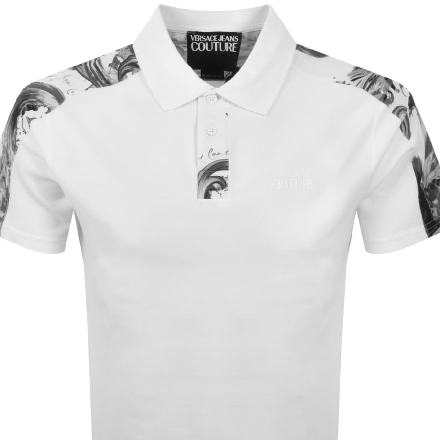 Image number 2 for Versace Jeans Couture Barocco Polo White