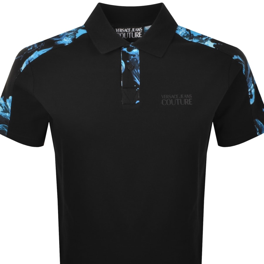 Image number 2 for Versace Jeans Couture Barocco Polo Black