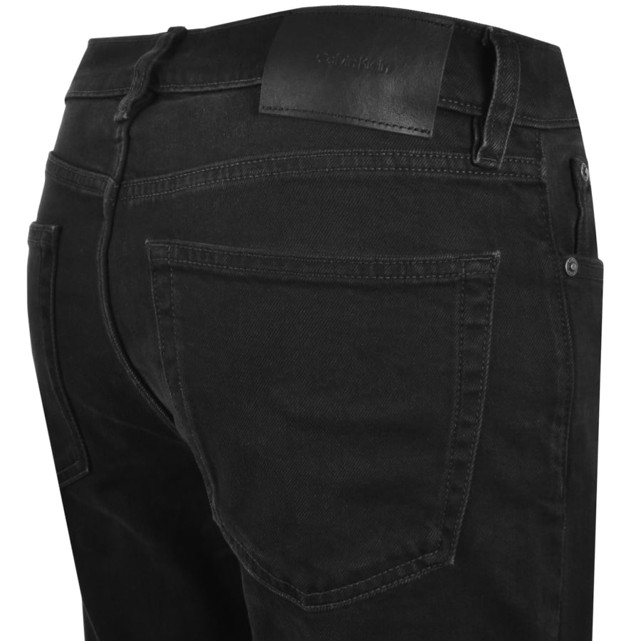 Image number 4 for Calvin Klein Slim Straight Fit Jeans Black