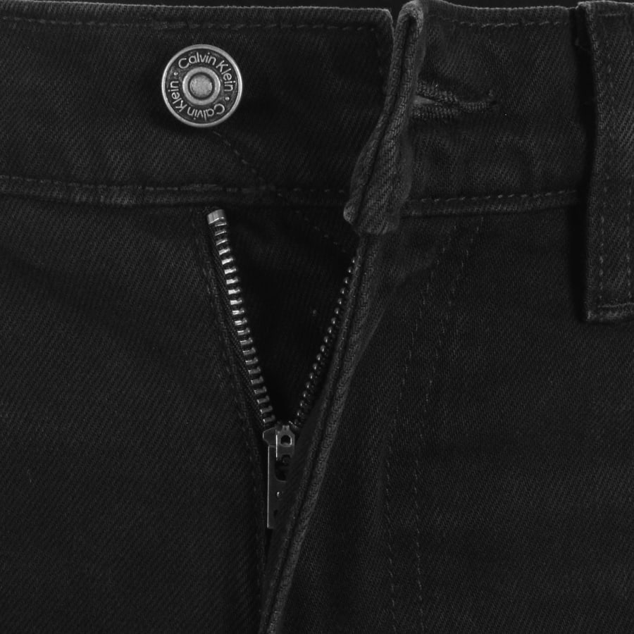 Image number 5 for Calvin Klein Slim Straight Fit Jeans Black
