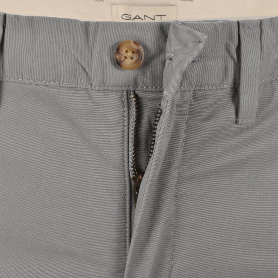 Image number 4 for Gant Slim Light Canvas Chinos Grey