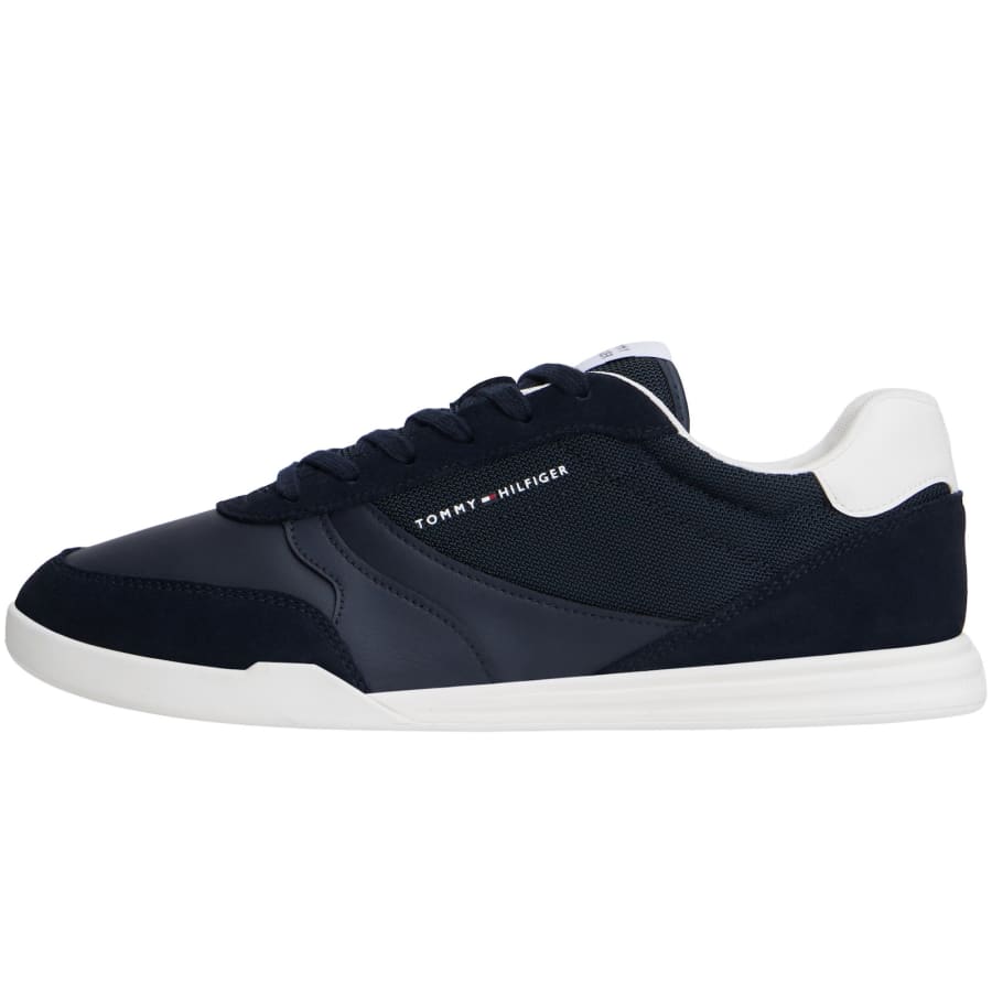 Image number 1 for Tommy Hilfiger Logo Cupsole Trainers Navy