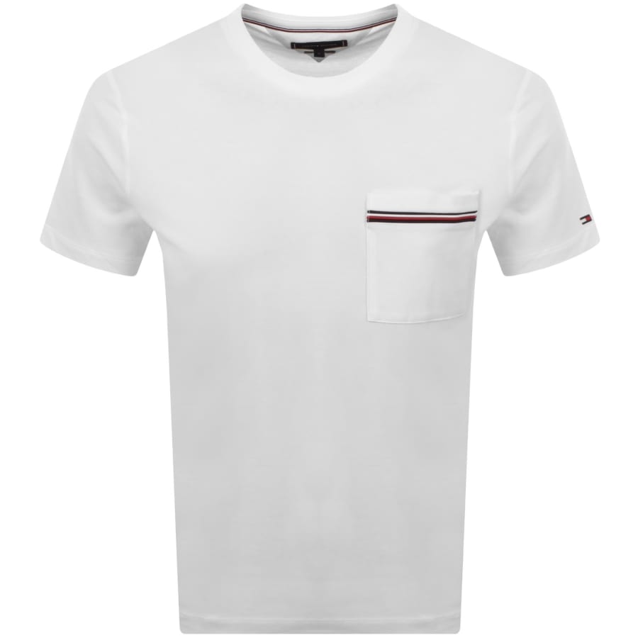 Image number 1 for Tommy Hilfiger Regular Fit Pique T Shirt White