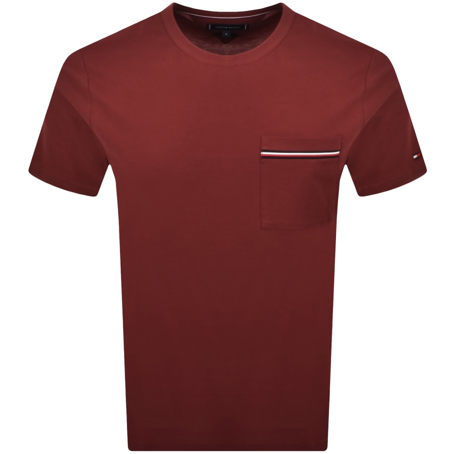 Image number 1 for Tommy Hilfiger Regular Fit Pique T Shirt Red