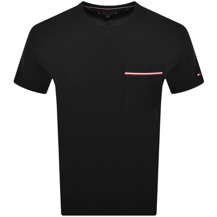 Image number 1 for Tommy Hilfiger Regular Fit Pique T Shirt Black