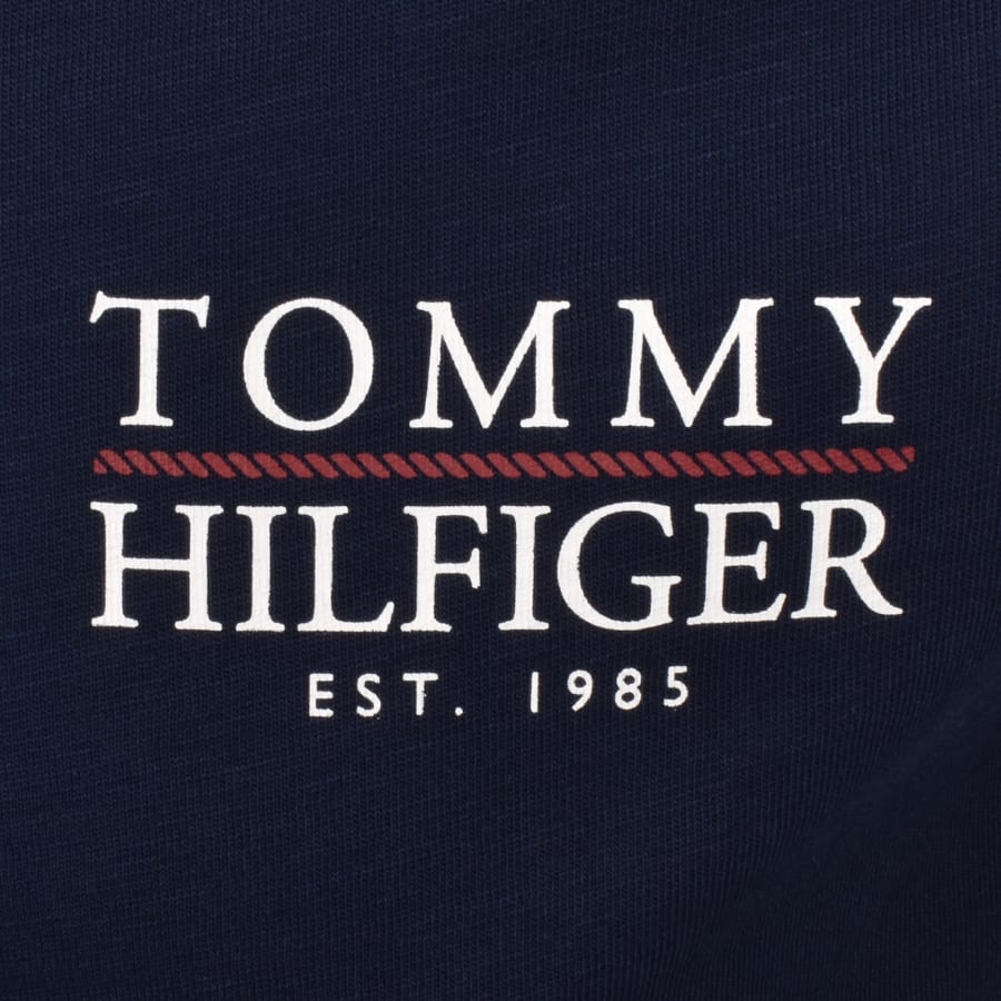 Image number 3 for Tommy Hilfiger Regular Fit Text T Shirt Navy